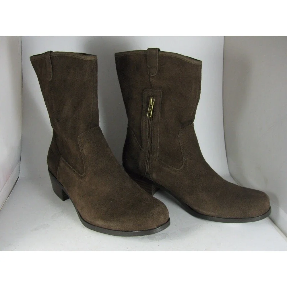 UGG Girls Boots Brown Suede Winter UGGPure Wool pull on Briar 6  36 new